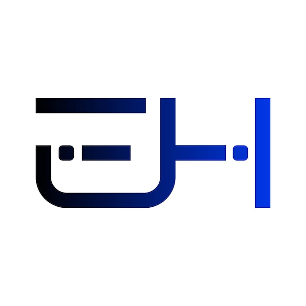 EH abstract tecnología emblema inicial monograma símbolo de lujo icono simple diseño de letra logotipo