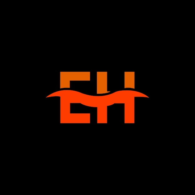 eh letra inicial diseño de logotipo plantilla ilustración vectorial