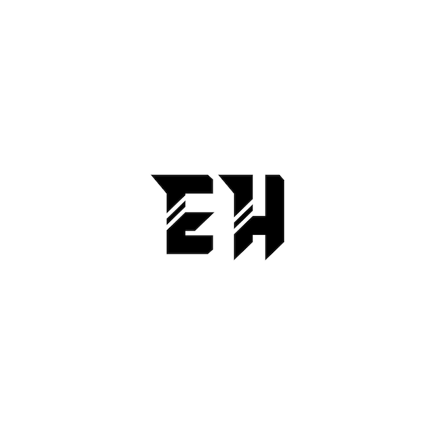 EH monograma logotipo diseño carta texto nombre símbolo monocromo logotipo alfabeto carácter simple logotipo