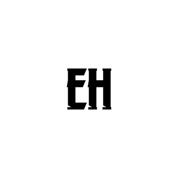 EH monograma logotipo diseño carta texto nombre símbolo monocromo logotipo alfabeto carácter simple logotipo