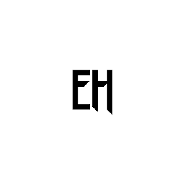 EH monograma logotipo diseño carta texto nombre símbolo monocromo logotipo alfabeto carácter simple logotipo