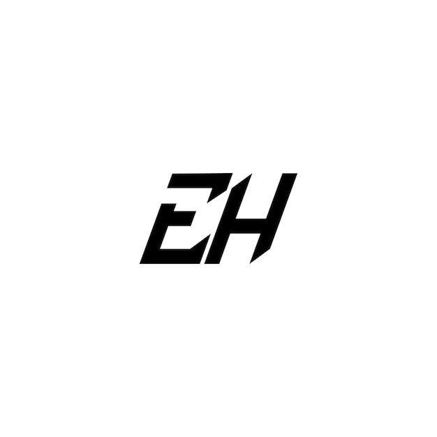 EH monograma logotipo diseño carta texto nombre símbolo monocromo logotipo alfabeto carácter simple logotipo