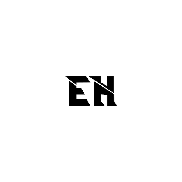 EH monograma logotipo diseño carta texto nombre símbolo monocromo logotipo alfabeto carácter simple logotipo