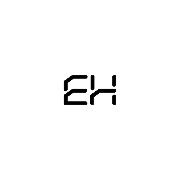 EH monograma logotipo diseño carta texto nombre símbolo monocromo logotipo alfabeto carácter simple logotipo
