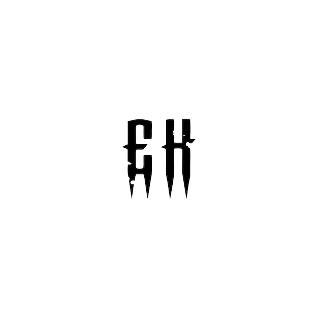 EH monograma logotipo diseño carta texto nombre símbolo monocromo logotipo alfabeto carácter simple logotipo