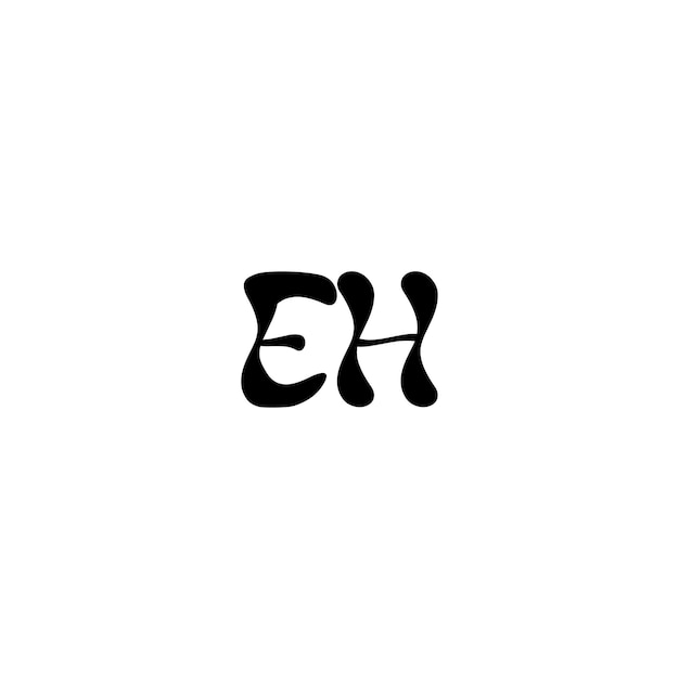 EH monograma logotipo diseño carta texto nombre símbolo monocromo logotipo alfabeto carácter simple logotipo