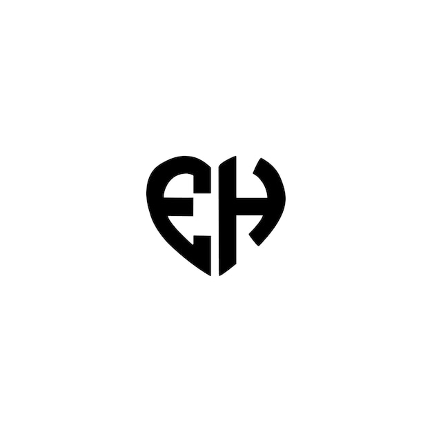 EH monograma logotipo diseño carta texto nombre símbolo monocromo logotipo alfabeto carácter simple logotipo