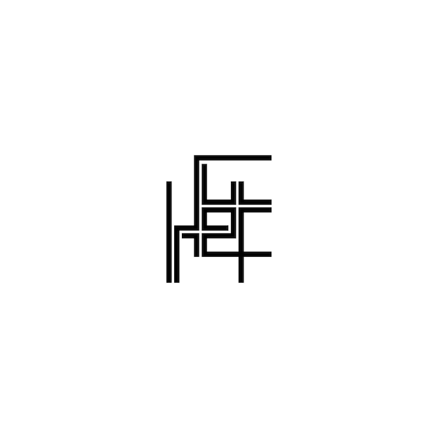 EH monograma logotipo diseño carta texto nombre símbolo monocromo logotipo alfabeto carácter simple logotipo