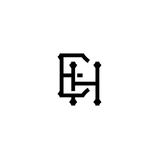 EH monograma logotipo diseño carta texto nombre símbolo monocromo logotipo alfabeto carácter simple logotipo
