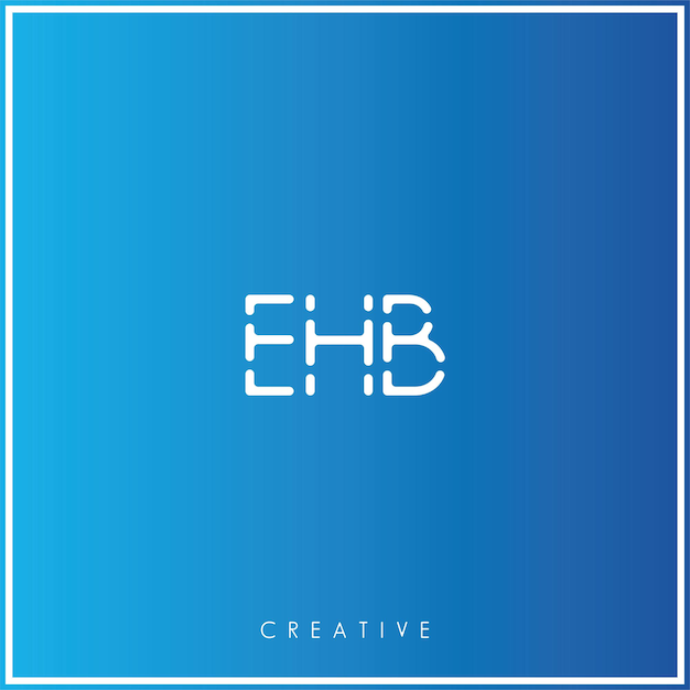 EHB Premium Vector último diseño de logotipo Diseño creativo de logotipo Ilustración vectorial Logotipo mínimo Monograma