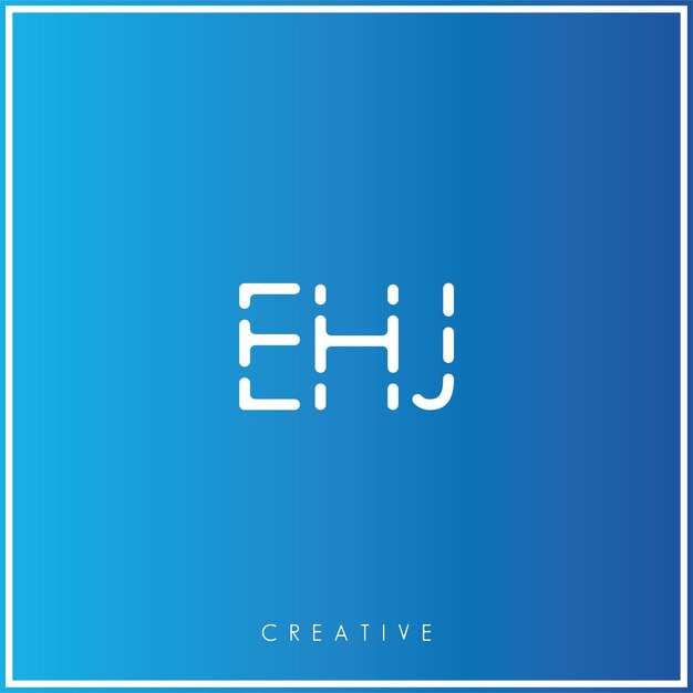 EHJ Premium Vector último diseño de logotipo Diseño creativo de logotipo Ilustración vectorial Logotipo mínimo Monograma