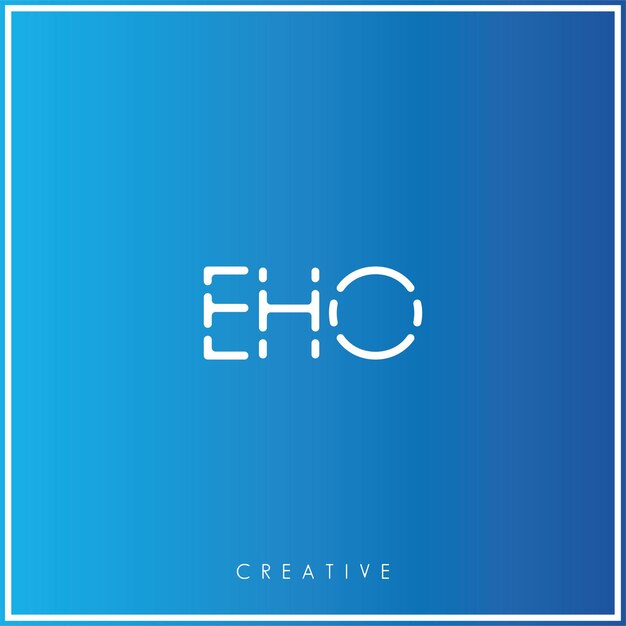 EHO Premium Vector último diseño de logotipo Diseño creativo de logotipo Ilustración vectorial Logotipo mínimo Monograma