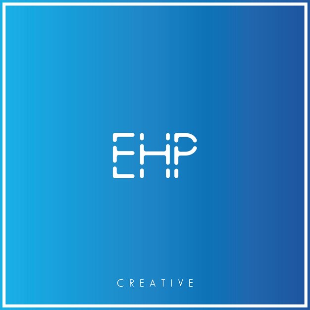 EHP Premium Vector último diseño de logotipo diseño creativo de logotipo vector ilustración monograma de logotipo mínimo
