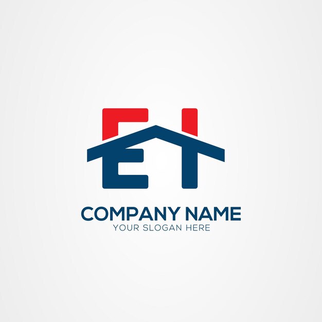 EI o IE Creative Modern Letters Elemento de diseño del logotipo