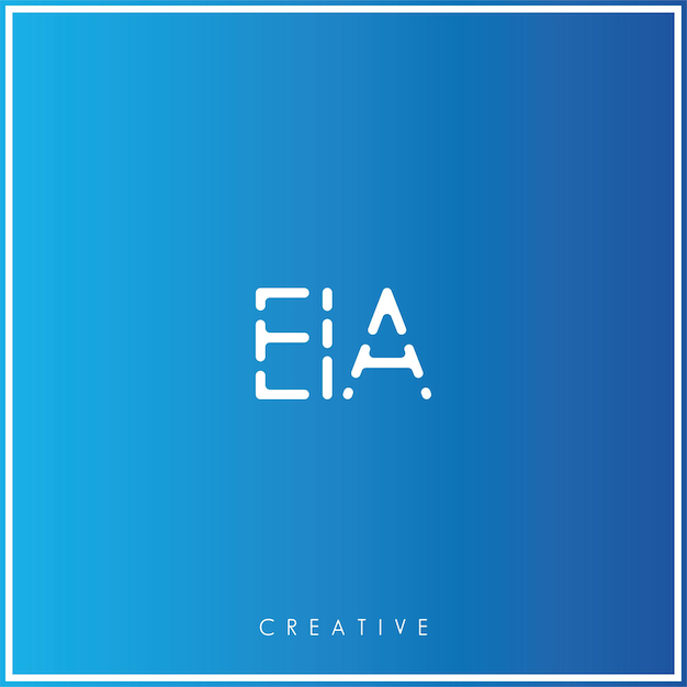 EIA Premium Vector último Diseño del logotipo Diseño creativo del logotipo Ilustración del vector Logotipo mínimo Monograma