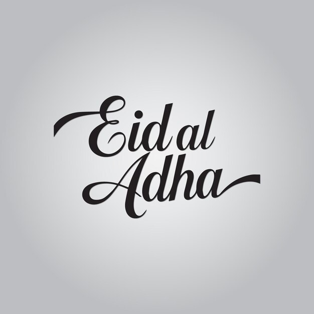 Eid al Adha Caligrafía camiseta de saludo plantilla de diseño vectorial