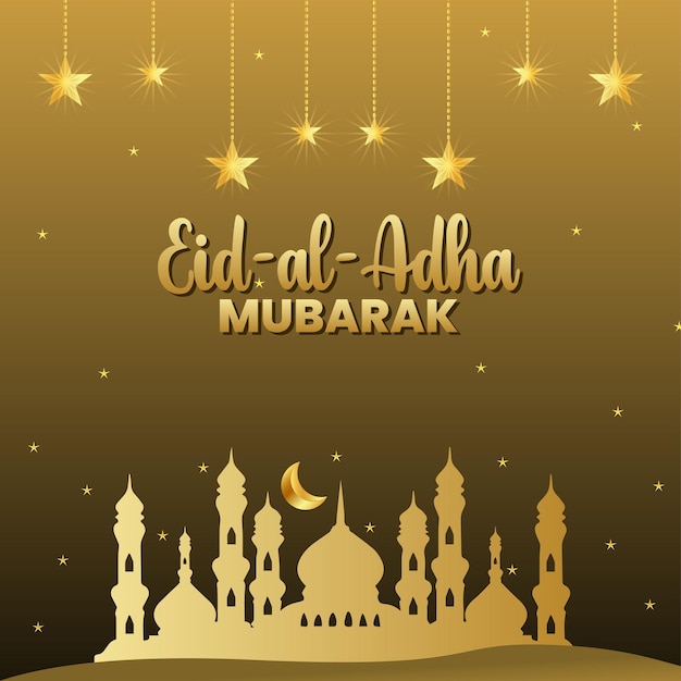 Eid al adha deseando post diseño vector archivo