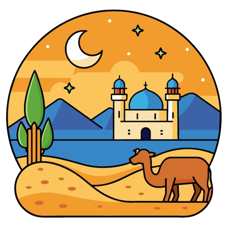 Vector eid al adha hermosa ilustración diseño eid mubarak editar