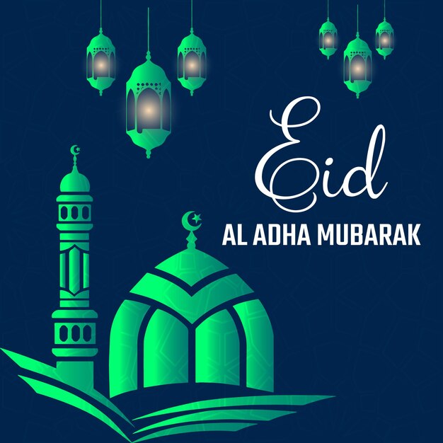 Eid al adha mubarak diseño de vector creativo elegante islámico