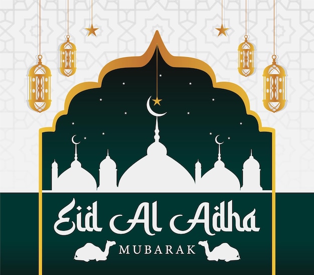 Eid al adha mubarak es una plantilla de post para el festival islámico