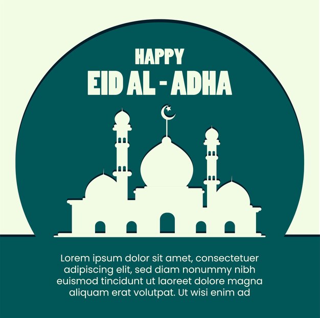 Vector eid al adha mubarak vector fondo de tarjetas de felicitación