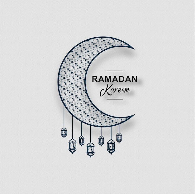 Eid al fitr mubarak con diseño de linterna dorada brillante