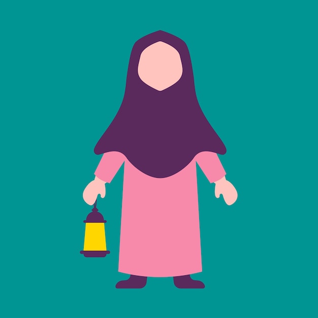 eid al fitr niños con linterna