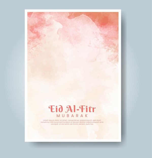 Eid alfitr con fondo de acuarela Ilustración abstracta