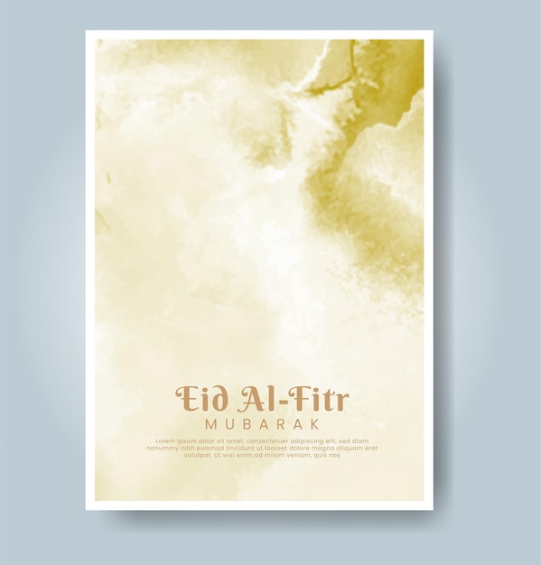 Eid alfitr con fondo de acuarela Ilustración abstracta