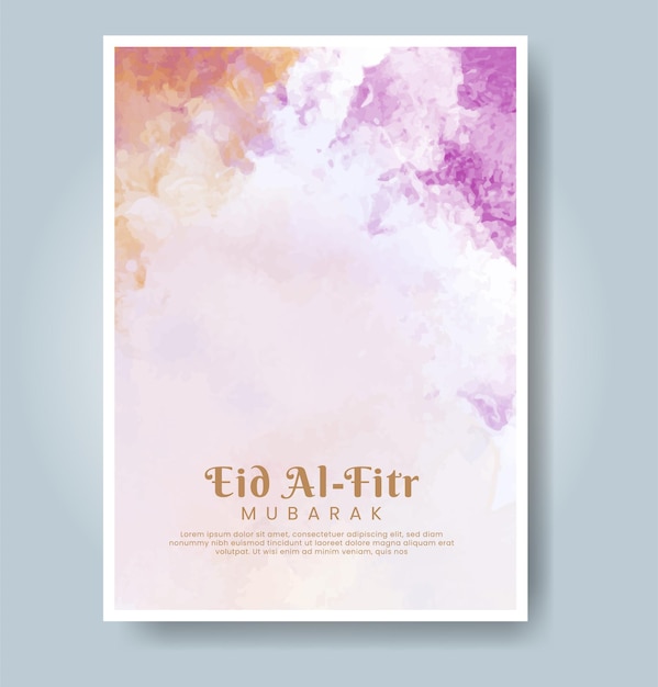 Eid alfitr con fondo de acuarela Ilustración abstracta