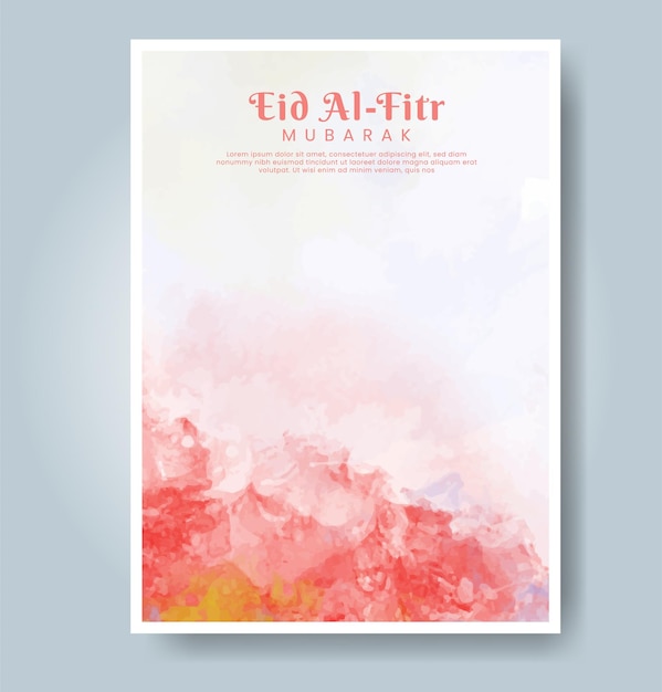 Eid alfitr con fondo de acuarela Ilustración abstracta