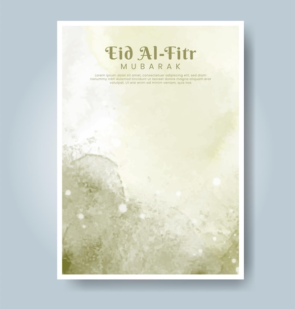 Eid alfitr con fondo de acuarela Ilustración abstracta