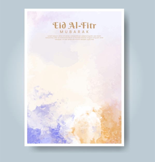 Eid alfitr con fondo de acuarela Ilustración abstracta