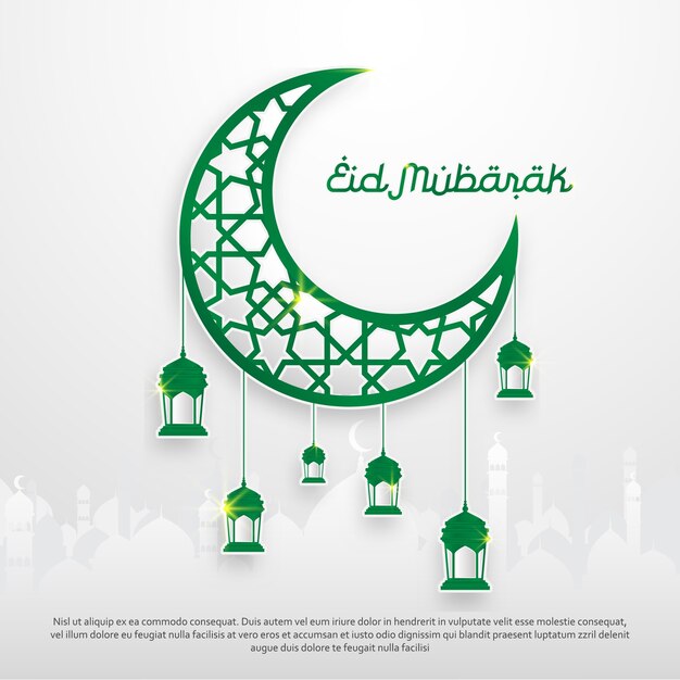 Vector eid fondo mubarak