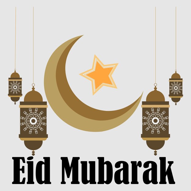 Eid mobarak o Ramadan kareem en el diseño de fondo islámico