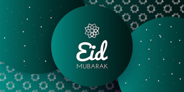 Eid Mubarak, árabe, islámico, lujo, cartel, tarjeta, cubierta, con, islámico, patrón, en, verde oscuro, bac