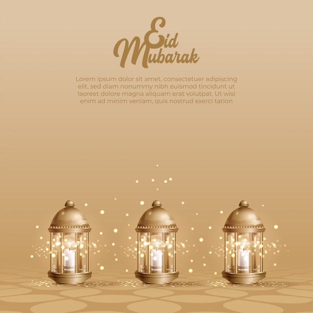 Eid mubarak diseño de fondo.