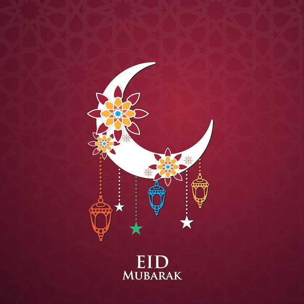 Eid Mubarak Diseño de publicaciones en las redes sociales