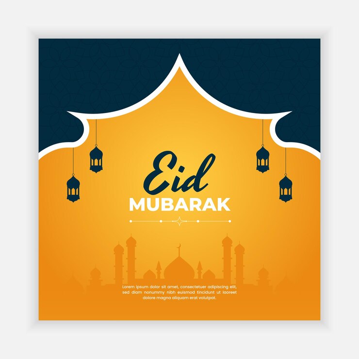 Eid mubarak y Eid ul fitr plantilla de diseño de publicaciones en las redes sociales
