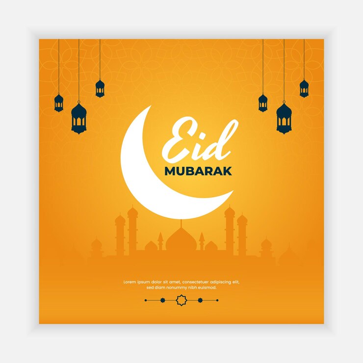 Eid mubarak y Eid ul fitr plantilla de diseño de publicaciones en las redes sociales