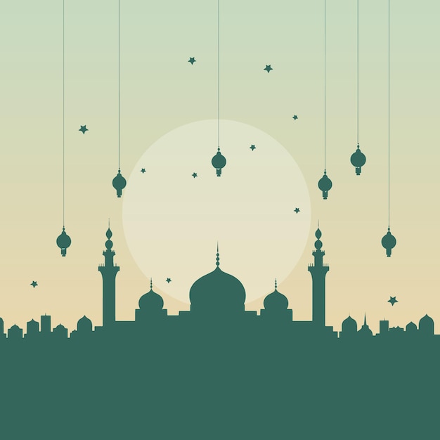 Eid Mubarak y Eid ul Fitr plantillas de anuncios en las redes sociales concepto de cartel del año nuevo islámico