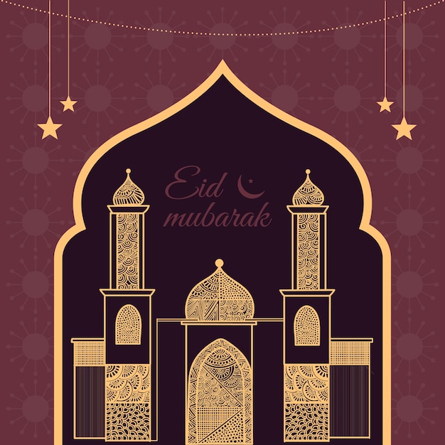 Vector eid mubarak y eid ul fitr en las redes sociales