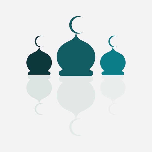 Vector eid mubarak icono logotipo islámico y ramdhan religión ilustración logotipo diseño vectorial mezquita