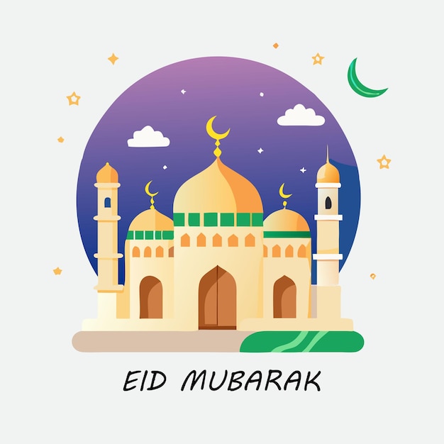 Eid Mubarak ilustración vectorial