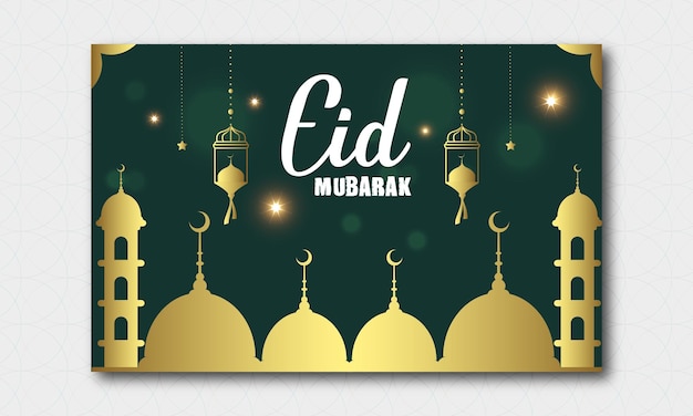 Eid mubarak musulmán eid cultura diseño de estilo árabe