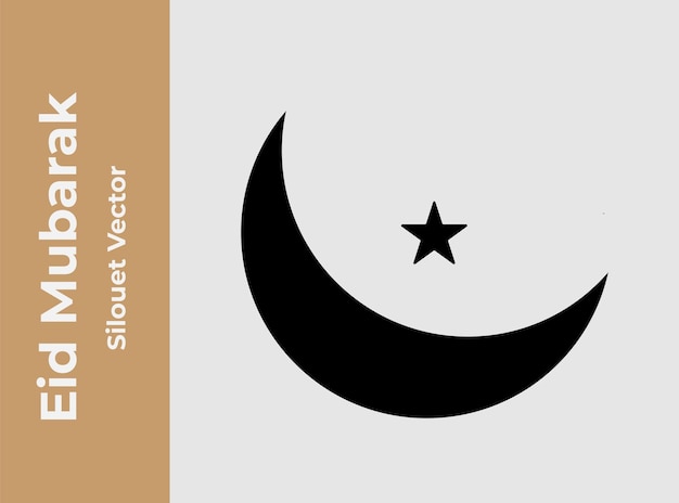 Eid mubarak ramadán árabe media luna y estrella
