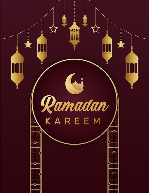 Eid mubarak ramadán kareem flyer diseño eps