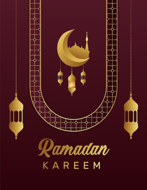 Eid mubarak ramadán kareem flyer diseño eps