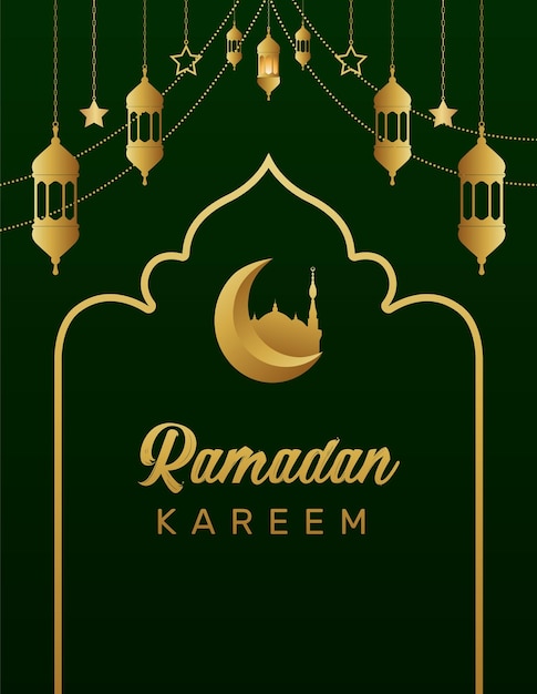 Eid mubarak ramadán kareem flyer diseño eps