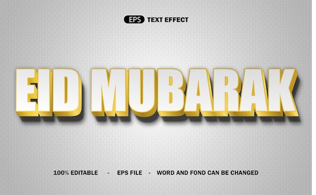 Eid mubarak text effect eps editable (eid mubarak) es el día en el que se celebra el día de la pascua.